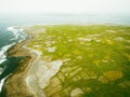 Beautiful textures and patter aerial landscape of Inisheer Island, part of Aran Islands, Ireland.Inishmore, Inishmaan, Inisheer