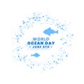 beautiful 8th june world ocean day event background design