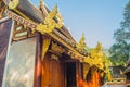 Beautiful Thai architecture Buddhist temple at Wat Ram Poeng (Tapotaram) temple, Chiang Mai, Thailand. Wat Rampoeng is one of famo