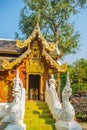 Beautiful Thai architecture Buddhist temple at Wat Ram Poeng (Tapotaram) temple, Chiang Mai, Thailand. Wat Rampoeng is one of famo