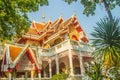 Beautiful Thai architecture Buddhist temple at Wat Ram Poeng (Tapotaram) temple, Chiang Mai, Thailand. Wat Rampoeng is one of famo