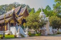 Beautiful Thai architecture Buddhist temple at Wat Ram Poeng (Tapotaram) temple, Chiang Mai, Thailand. Wat Rampoeng is one of famo