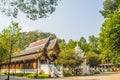 Beautiful Thai architecture Buddhist temple at Wat Ram Poeng (Tapotaram) temple, Chiang Mai, Thailand. Wat Rampoeng is one of famo