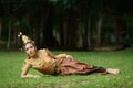 Beautiful Thai lady in Thai traditional drama dress Royalty Free Stock Photo