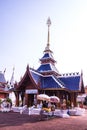 Beautiful Thai style pavilion at Ban Den temple Royalty Free Stock Photo