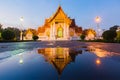 Beautiful Thai Temple called Marble temple Royalty Free Stock Photo