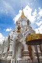beautiful thai temple decorated with sculptures