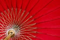 Beautiful Thai traditional handmade red umbrella Royalty Free Stock Photo