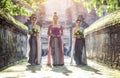 Beautiful Thai women in Thai traditional costume