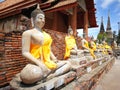 A beautiful of Thailand temple pagodas and Buddha statute in that old historical`s Thailand country Royalty Free Stock Photo