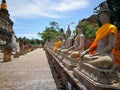 A beautiful Thailand temples, pagodas and Buddha statute in old historical`s Thailand country Royalty Free Stock Photo