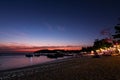 Beautiful Thailand travel island `Koh Lipe` peace sea sand beach with twilight evening sky background landscape and beach warm par Royalty Free Stock Photo