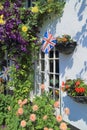 Beautiful thatched cottage with garden Royalty Free Stock Photo