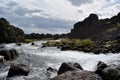 Beautiful Thingvellir Waterfall in Iceland in Summer