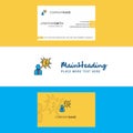 Beautiful Thinking about dollar Logo and business card. vertical Design Vector