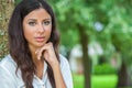 Beautiful Thoughtful Hispanic Woman