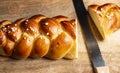 Challah bread with hail sugar