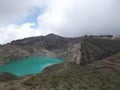 The beautiful three-colored lakes on Mount Kelimutu