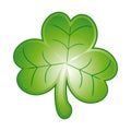 Three-leaf clover. Luck symbo. Vector icon. Royalty Free Stock Photo