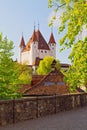 Beautiful Thun city, Lake Thunersee, swiss alps, Switzerland Royalty Free Stock Photo