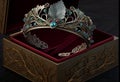 Beautiful tiara with precious stones in a box. AI Generated Royalty Free Stock Photo