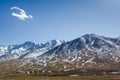 Beautiful Tibetan high mountain landscape with the lonely cloud