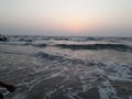 Beautiful tides and sunset redness at Bhogwe beach near Malvan