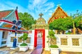 The tiled gates of Phra Maha Chedi shrine, Wat Pho, Bangkok, Thailand