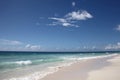 Beautiful Time N Place beach with blue sky, turquiose water & white sand, Falmouth, Jamaica, Caribbean Royalty Free Stock Photo