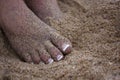 Beautiful toes in the sand