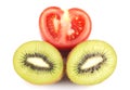 Beautiful tomato and kiwi pattern