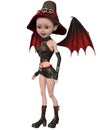 Beautiful toon witch girl Royalty Free Stock Photo