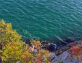 Beautiful top view of cliffs and bays with clear sea. Travel photo, selective focus, concept photo nature Royalty Free Stock Photo