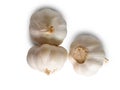 Beautiful top view Garlic. clipping path