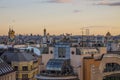 Top view of the historic center of Moscow Russia from the roof of the Central children`s store