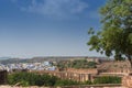 Beautiful top view of Jodhpur city from Mehrangarh fort, Rajasthan, India. Jodhpur is called Blue city since Hindu Brahmins there