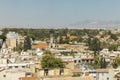 Beautiful top view of the orange roofs of houses in a European city Royalty Free Stock Photo