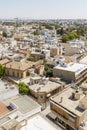 Beautiful top view of the orange roofs of houses in a European city. Royalty Free Stock Photo