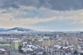 Brasov panorama top view, Romania. Royalty Free Stock Photo