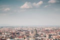 Beautiful top view shot of a city on a sunny day Royalty Free Stock Photo