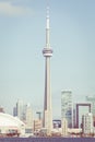 Beautiful Toronto`s skyline over lake. Toronto, Ontario, Canada.