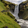 Beautiful torrent of skogafoss