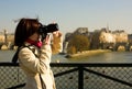 Beautiful tourist in Paris