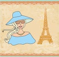 Beautiful tourist in Paris