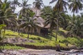 Beautiful hills and palmtrees in Axim Ghana Royalty Free Stock Photo