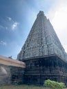 Beautiful tower in Arulmigu Arunachaleswarar Temple, Tiruvannamalai which represent element of fire