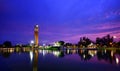 Beautiful Tower of Roi Et or Vote Tower 101 observatory in city, the symbol of local musical instrument, new Landmark in Roi Et