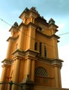 Beautiful tower in the trichirappalli rockfort vinayagar temple.