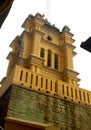 Beautiful tower in the trichirappalli rockfort vinayagar temple.