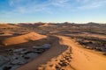 Beautiful towering red sand dunes at famous Deadvlei near Sossusvlei in Namib desert, Namibia, Southern Africa Royalty Free Stock Photo